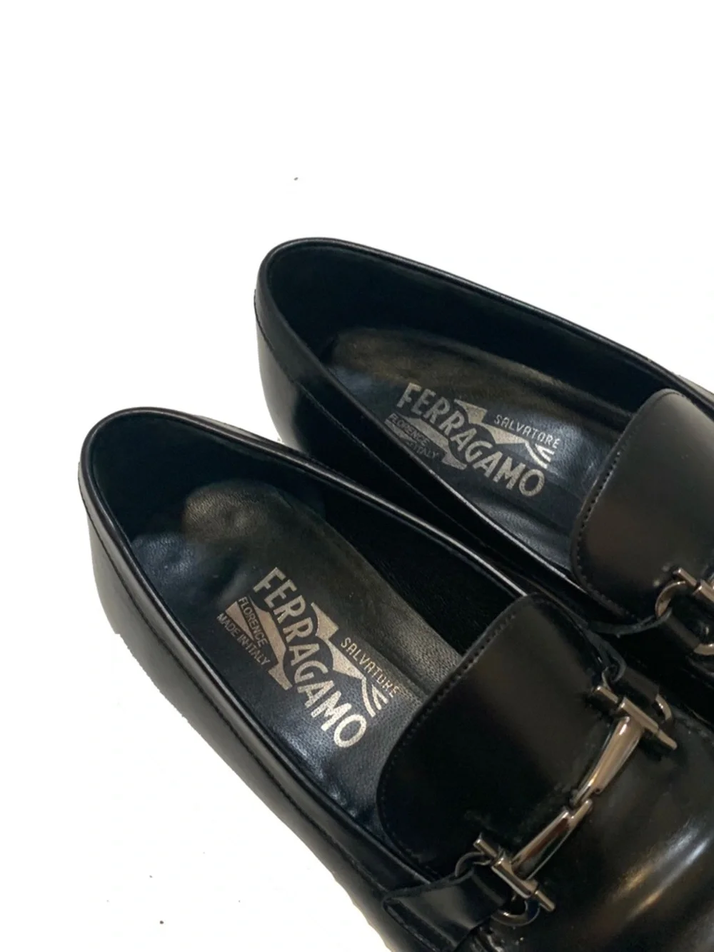 Salvatore Ferragamo Black Leather Loafers